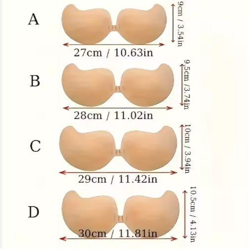 Invisible Diva Strapless Backless Push up Bra ( PACK OF2 )